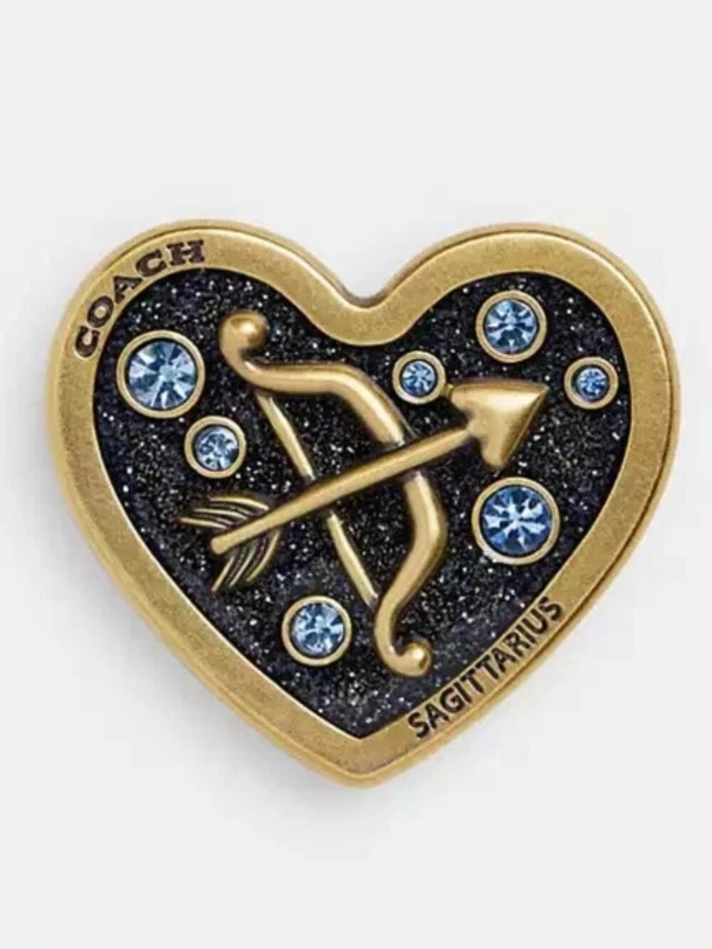 Gold Heart-Shaped Wearable Accessory - Metallic Gold